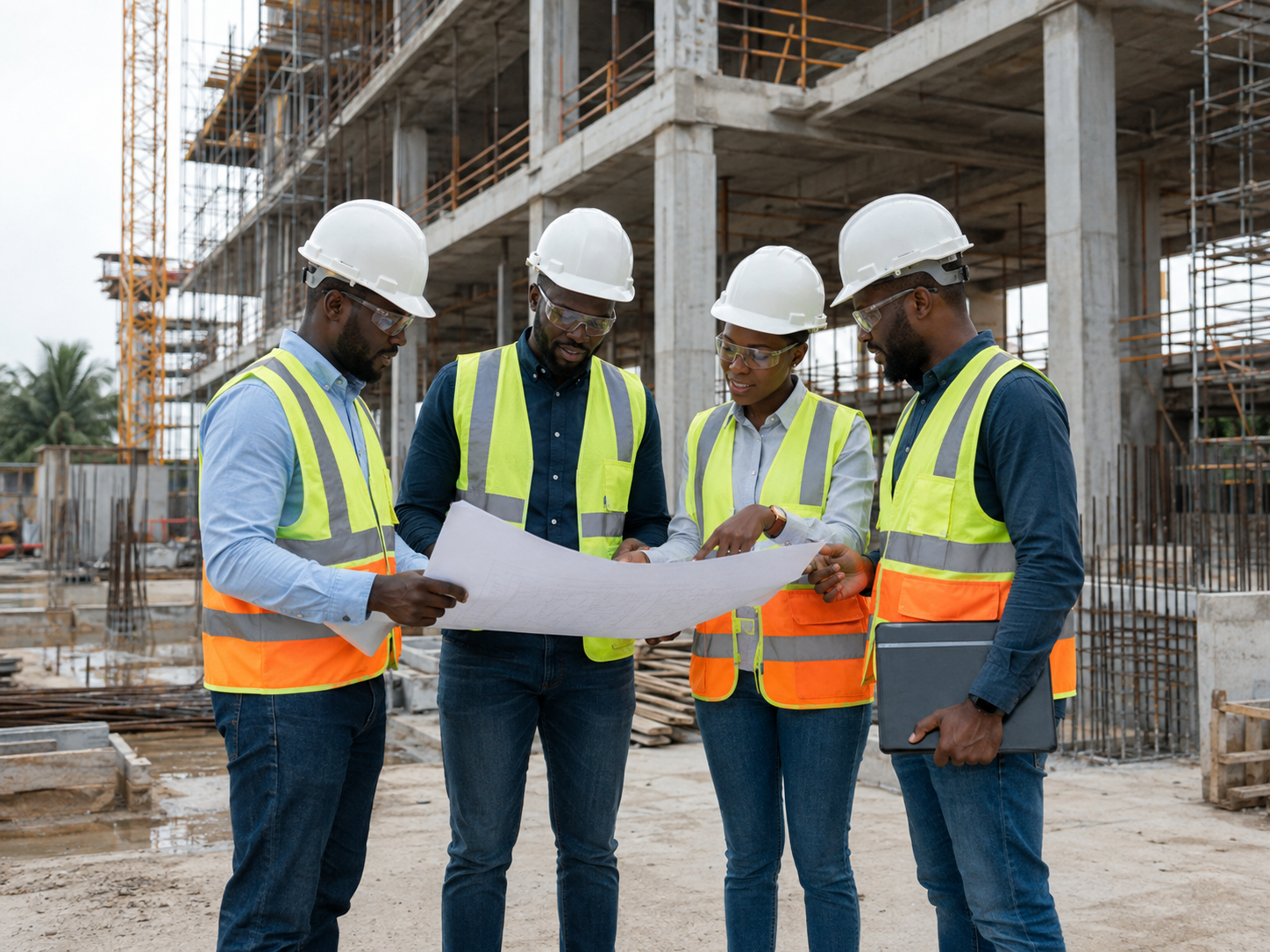 ApexStone construction professionals reviewing a project